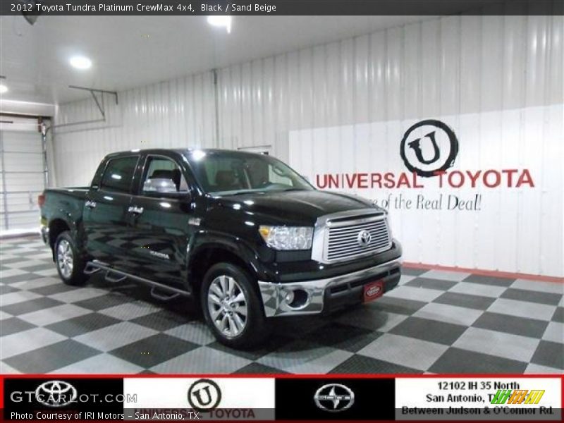 Black / Sand Beige 2012 Toyota Tundra Platinum CrewMax 4x4