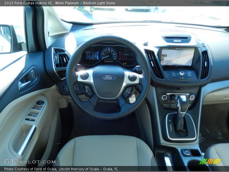 White Platinum / Medium Light Stone 2013 Ford C-Max Hybrid SE