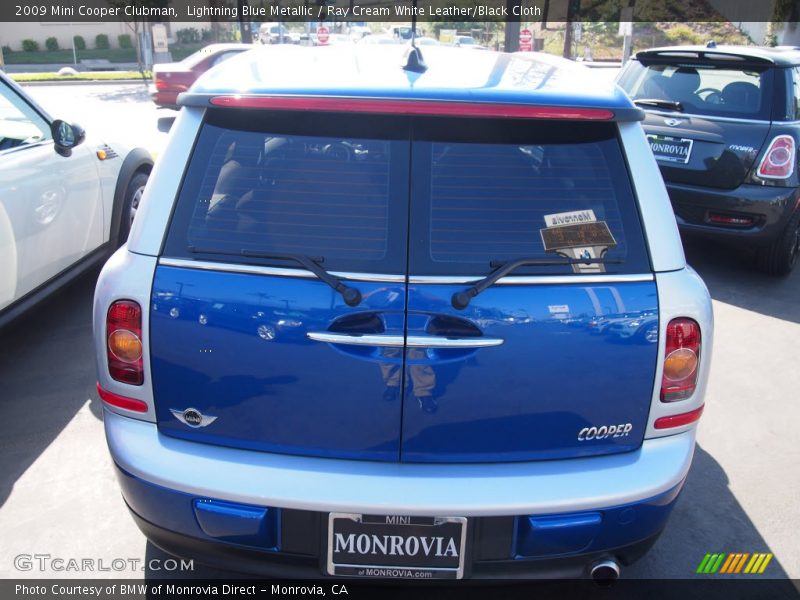 Lightning Blue Metallic / Ray Cream White Leather/Black Cloth 2009 Mini Cooper Clubman