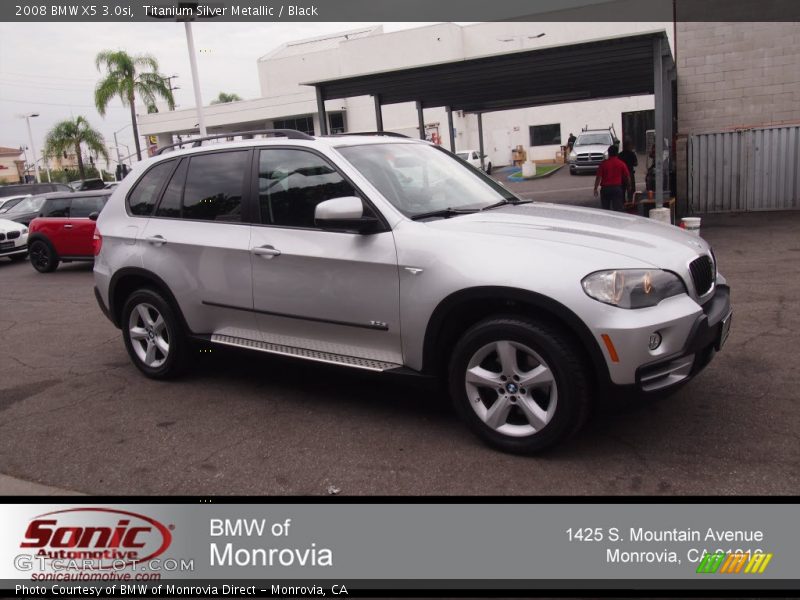 Titanium Silver Metallic / Black 2008 BMW X5 3.0si