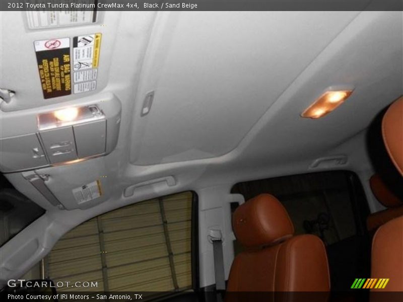 Black / Sand Beige 2012 Toyota Tundra Platinum CrewMax 4x4