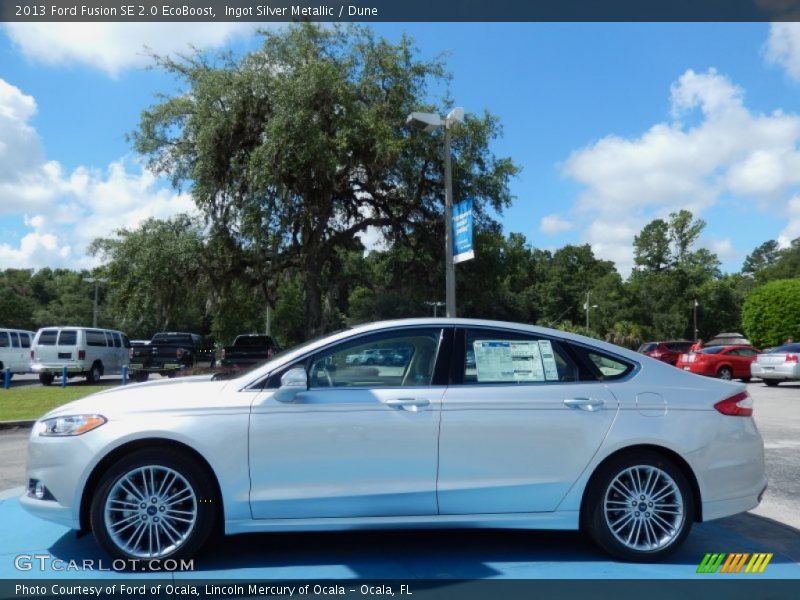 Ingot Silver Metallic / Dune 2013 Ford Fusion SE 2.0 EcoBoost