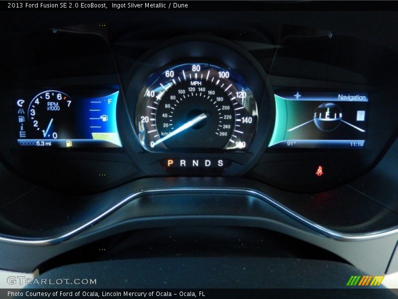 Ingot Silver Metallic / Dune 2013 Ford Fusion SE 2.0 EcoBoost