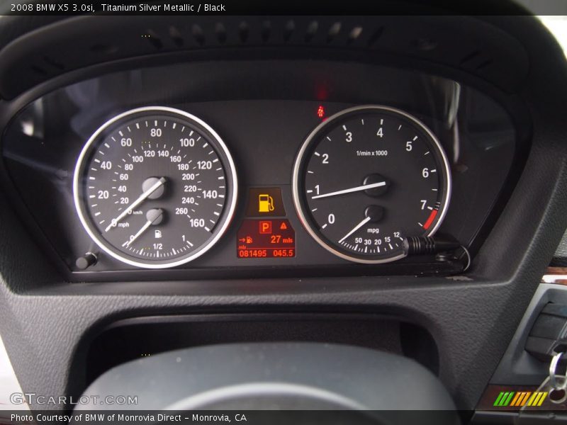 Titanium Silver Metallic / Black 2008 BMW X5 3.0si