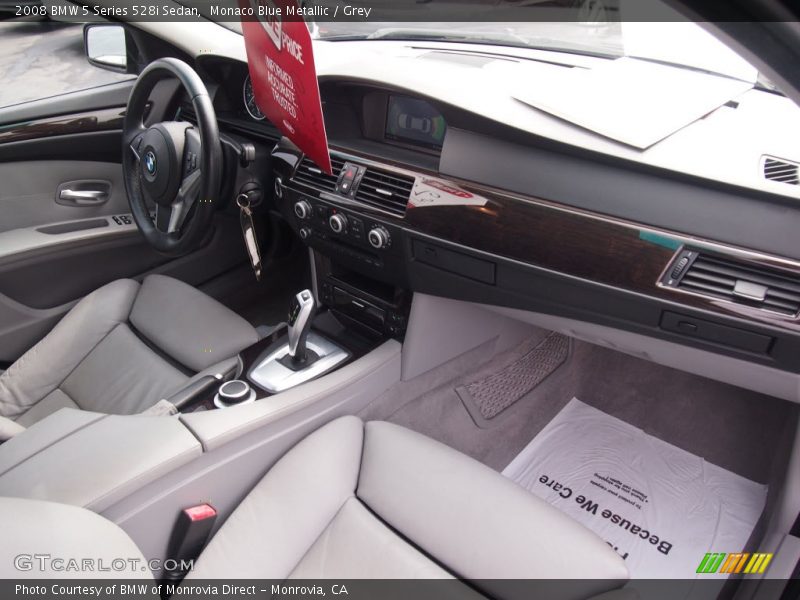 Monaco Blue Metallic / Grey 2008 BMW 5 Series 528i Sedan