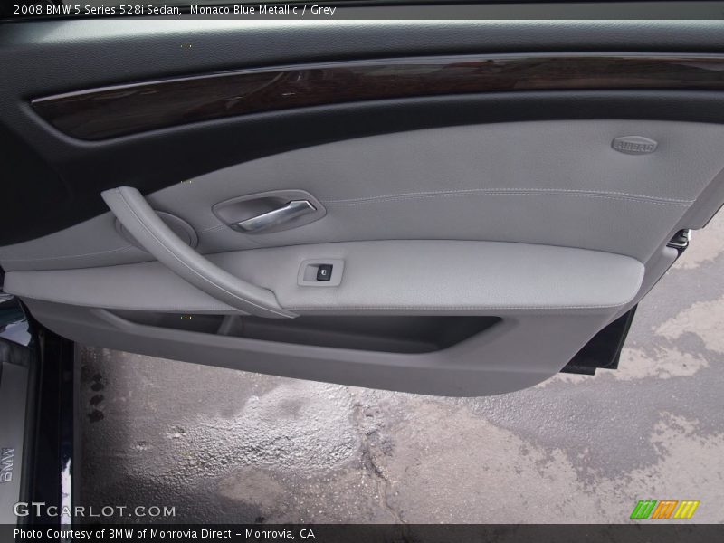 Monaco Blue Metallic / Grey 2008 BMW 5 Series 528i Sedan