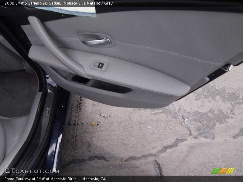Monaco Blue Metallic / Grey 2008 BMW 5 Series 528i Sedan