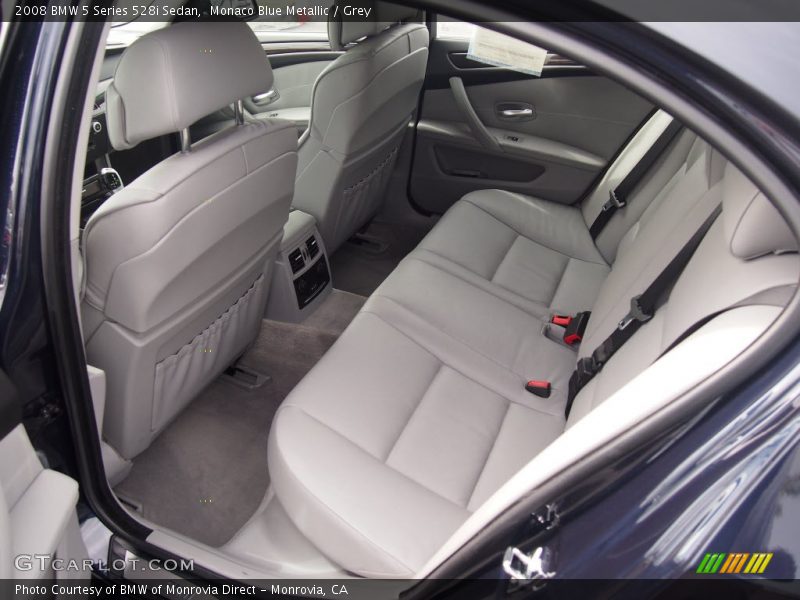 Monaco Blue Metallic / Grey 2008 BMW 5 Series 528i Sedan