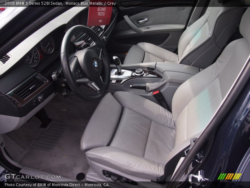Monaco Blue Metallic / Grey 2008 BMW 5 Series 528i Sedan