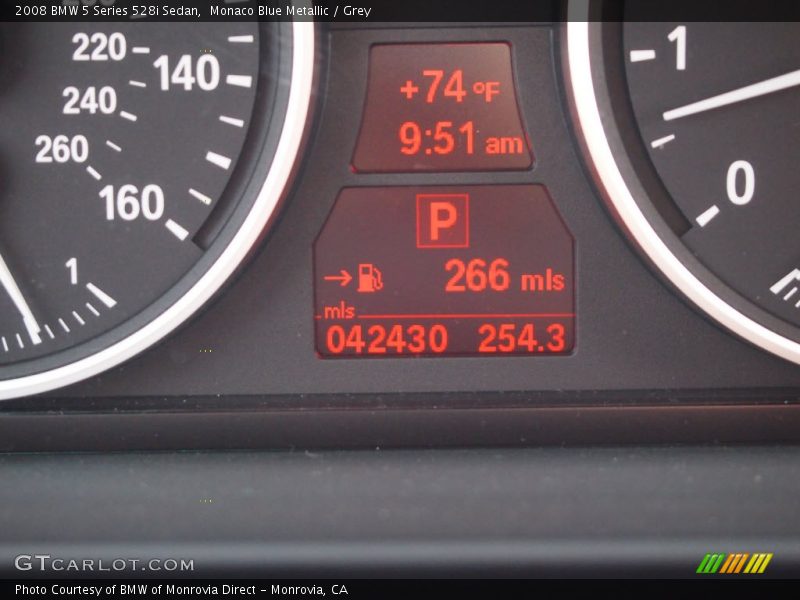 Monaco Blue Metallic / Grey 2008 BMW 5 Series 528i Sedan