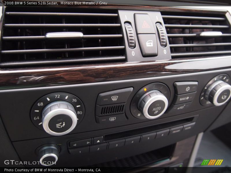 Monaco Blue Metallic / Grey 2008 BMW 5 Series 528i Sedan