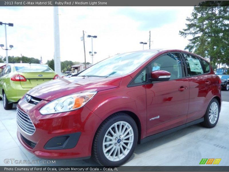 Ruby Red / Medium Light Stone 2013 Ford C-Max Hybrid SE