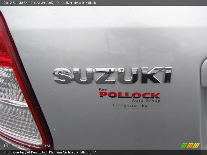 Quicksilver Metallic / Black 2012 Suzuki SX4 Crossover AWD