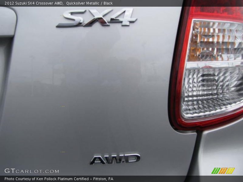 Quicksilver Metallic / Black 2012 Suzuki SX4 Crossover AWD