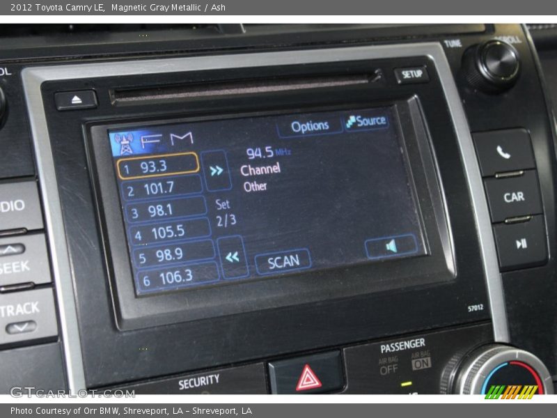 Magnetic Gray Metallic / Ash 2012 Toyota Camry LE
