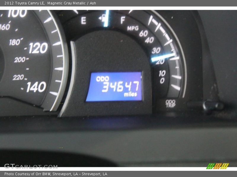 Magnetic Gray Metallic / Ash 2012 Toyota Camry LE