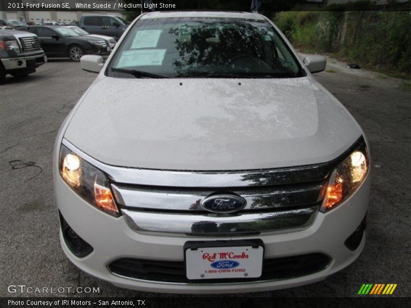 White Suede / Medium Light Stone 2011 Ford Fusion SE
