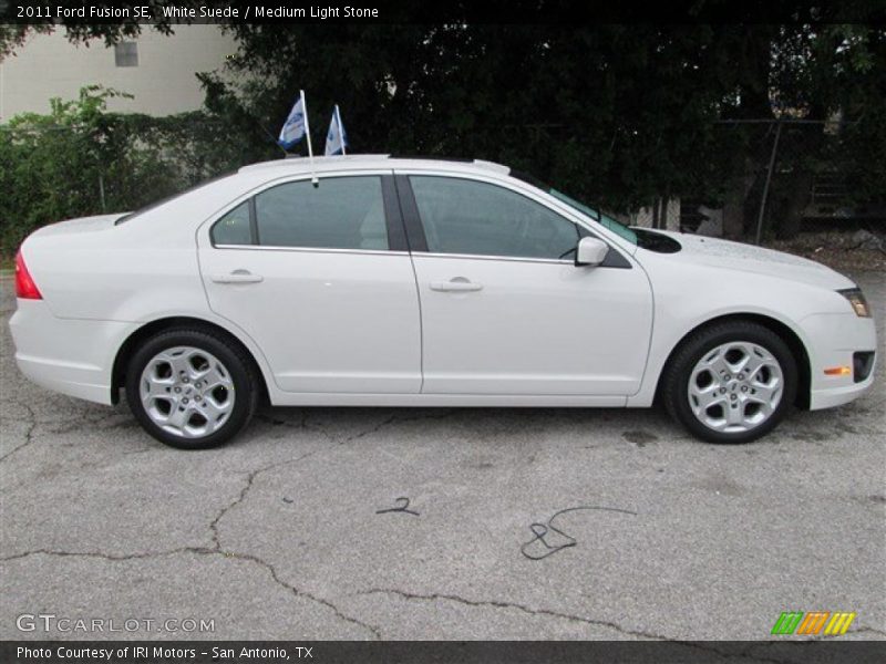 White Suede / Medium Light Stone 2011 Ford Fusion SE