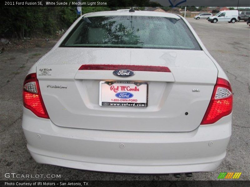 White Suede / Medium Light Stone 2011 Ford Fusion SE