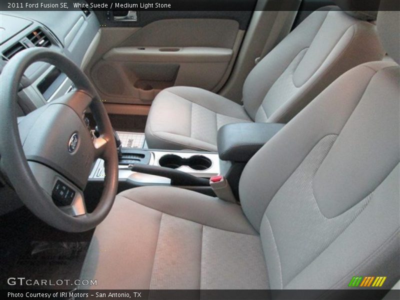 White Suede / Medium Light Stone 2011 Ford Fusion SE
