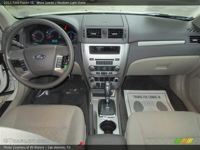 White Suede / Medium Light Stone 2011 Ford Fusion SE