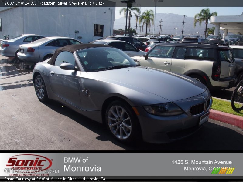 Silver Grey Metallic / Black 2007 BMW Z4 3.0i Roadster