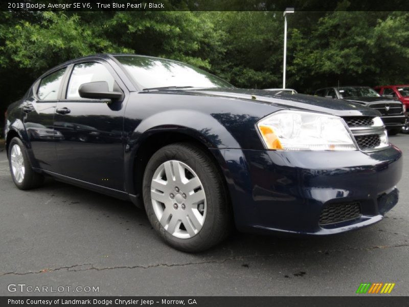 True Blue Pearl / Black 2013 Dodge Avenger SE V6
