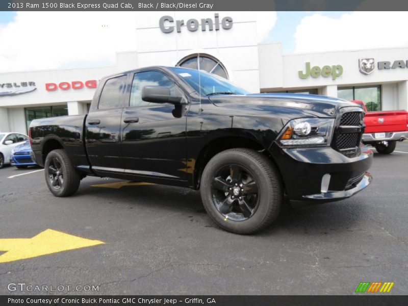 Black / Black/Diesel Gray 2013 Ram 1500 Black Express Quad Cab