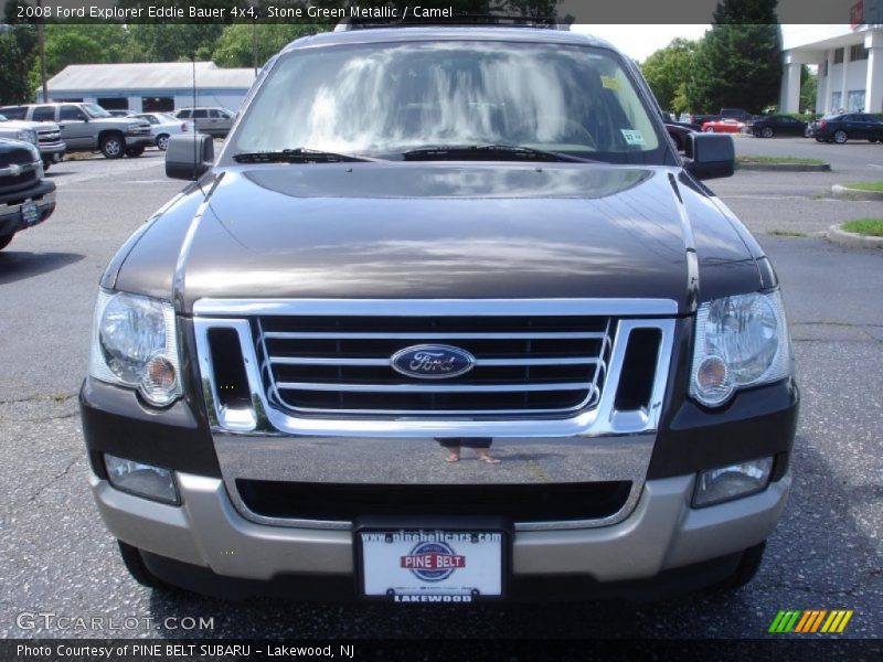 Stone Green Metallic / Camel 2008 Ford Explorer Eddie Bauer 4x4