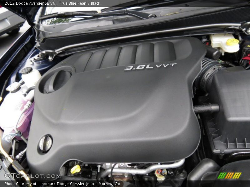 True Blue Pearl / Black 2013 Dodge Avenger SE V6