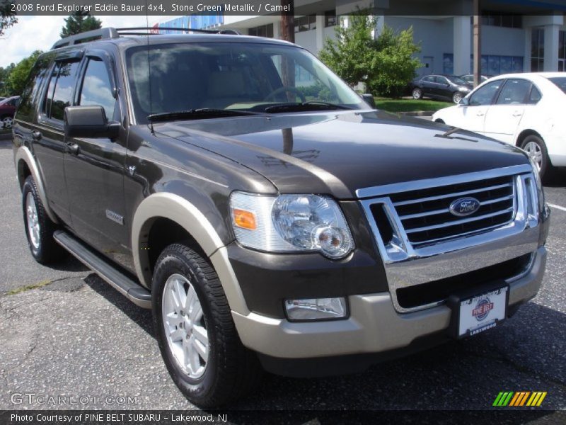 Stone Green Metallic / Camel 2008 Ford Explorer Eddie Bauer 4x4