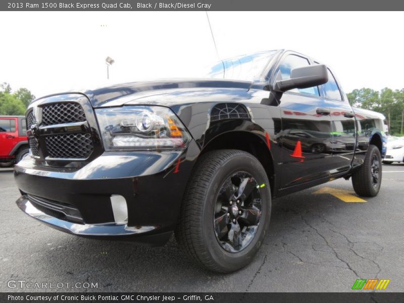 Black / Black/Diesel Gray 2013 Ram 1500 Black Express Quad Cab