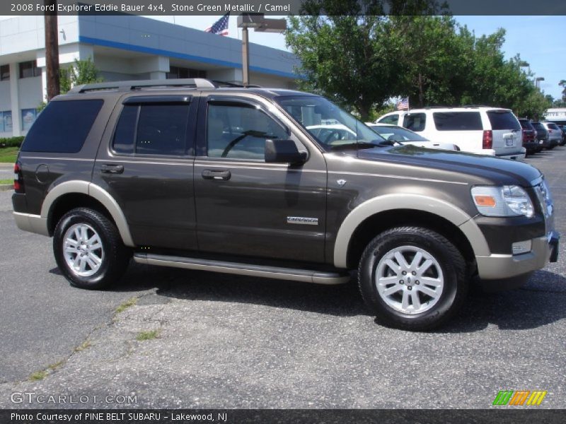 Stone Green Metallic / Camel 2008 Ford Explorer Eddie Bauer 4x4