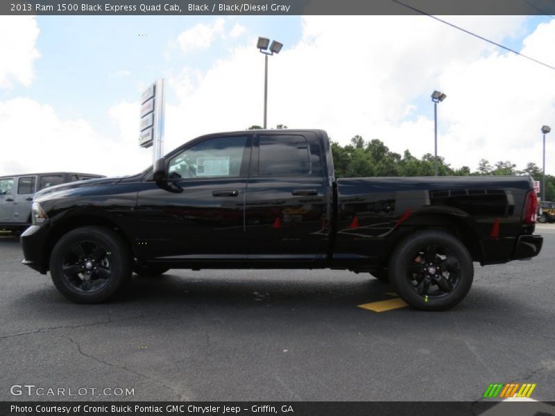 Black / Black/Diesel Gray 2013 Ram 1500 Black Express Quad Cab