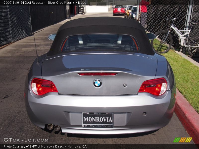 Silver Grey Metallic / Black 2007 BMW Z4 3.0i Roadster