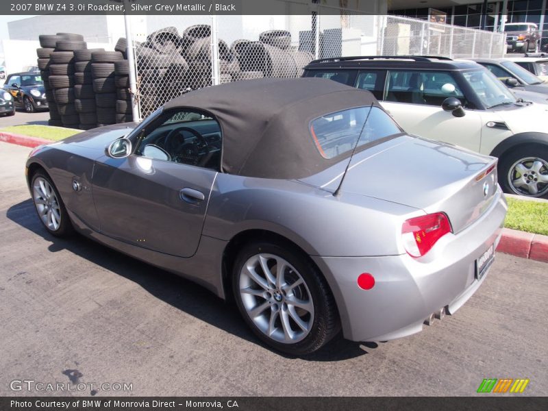 Silver Grey Metallic / Black 2007 BMW Z4 3.0i Roadster