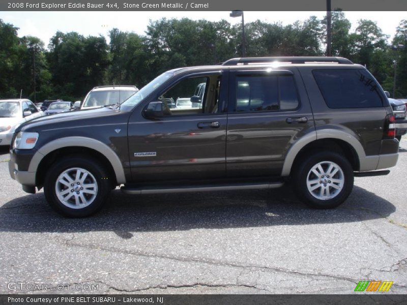 Stone Green Metallic / Camel 2008 Ford Explorer Eddie Bauer 4x4