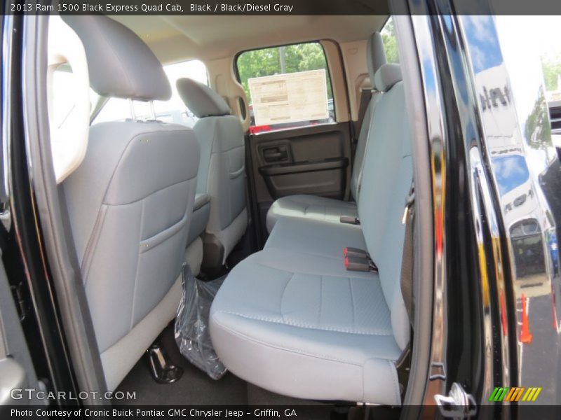 Rear Seat of 2013 1500 Black Express Quad Cab