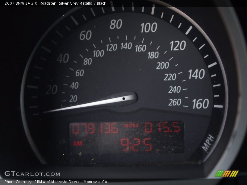 Silver Grey Metallic / Black 2007 BMW Z4 3.0i Roadster
