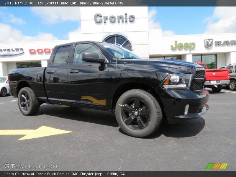 Black / Black/Diesel Gray 2013 Ram 1500 Black Express Quad Cab