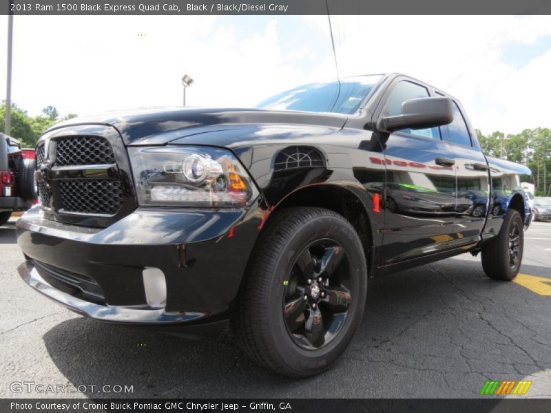 Black / Black/Diesel Gray 2013 Ram 1500 Black Express Quad Cab