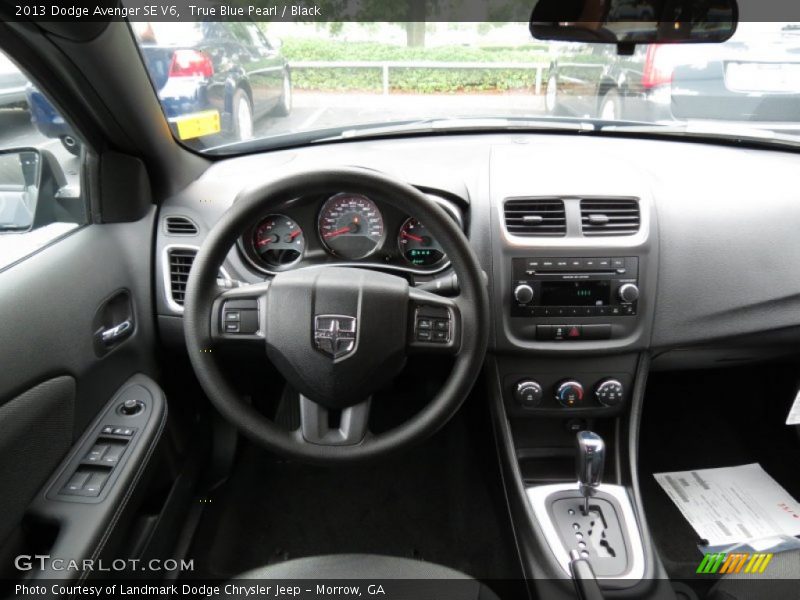 True Blue Pearl / Black 2013 Dodge Avenger SE V6