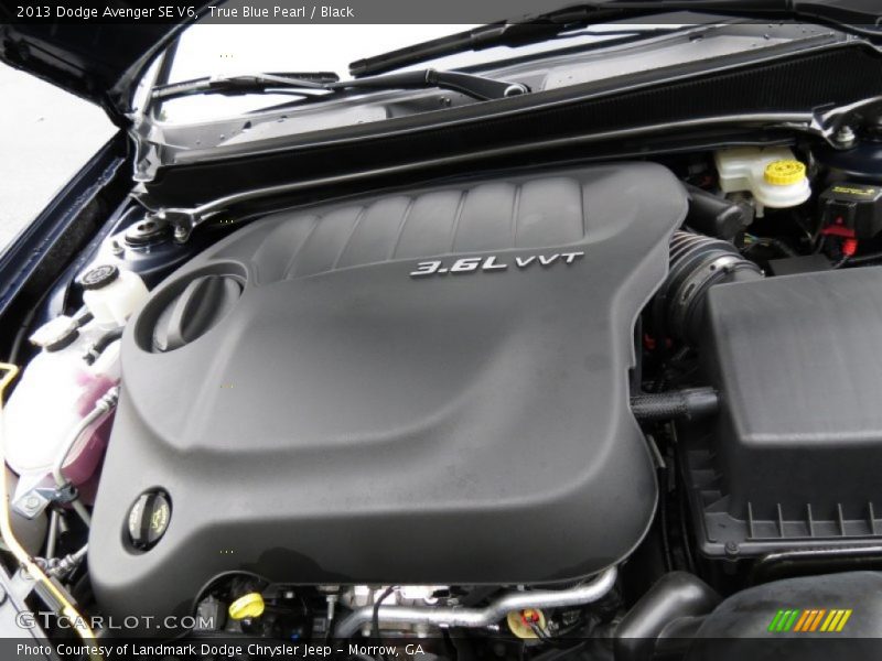 True Blue Pearl / Black 2013 Dodge Avenger SE V6