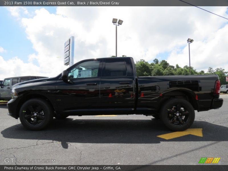 Black / Black/Diesel Gray 2013 Ram 1500 Black Express Quad Cab