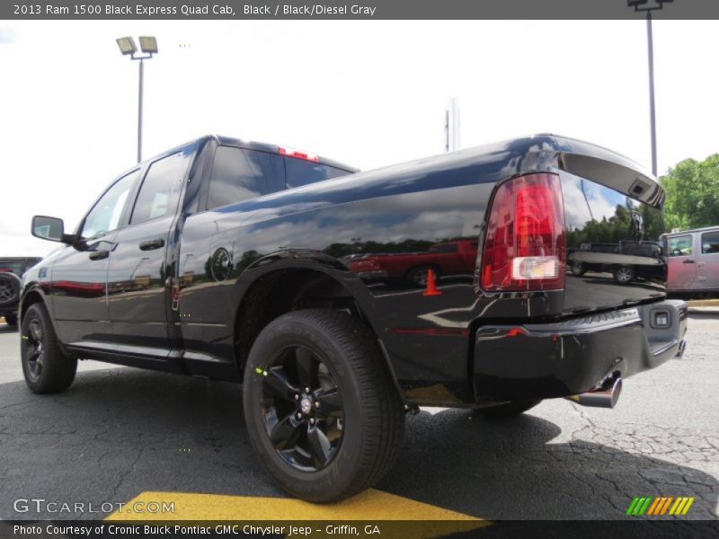Black / Black/Diesel Gray 2013 Ram 1500 Black Express Quad Cab
