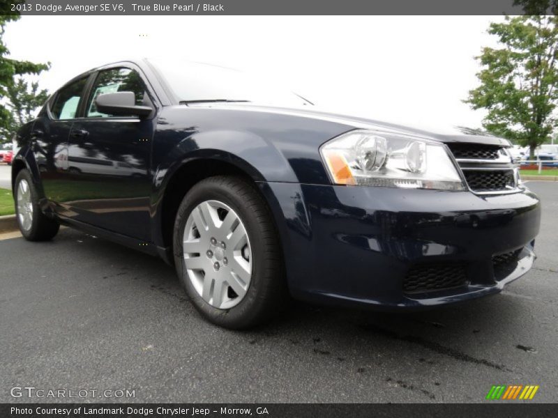 True Blue Pearl / Black 2013 Dodge Avenger SE V6