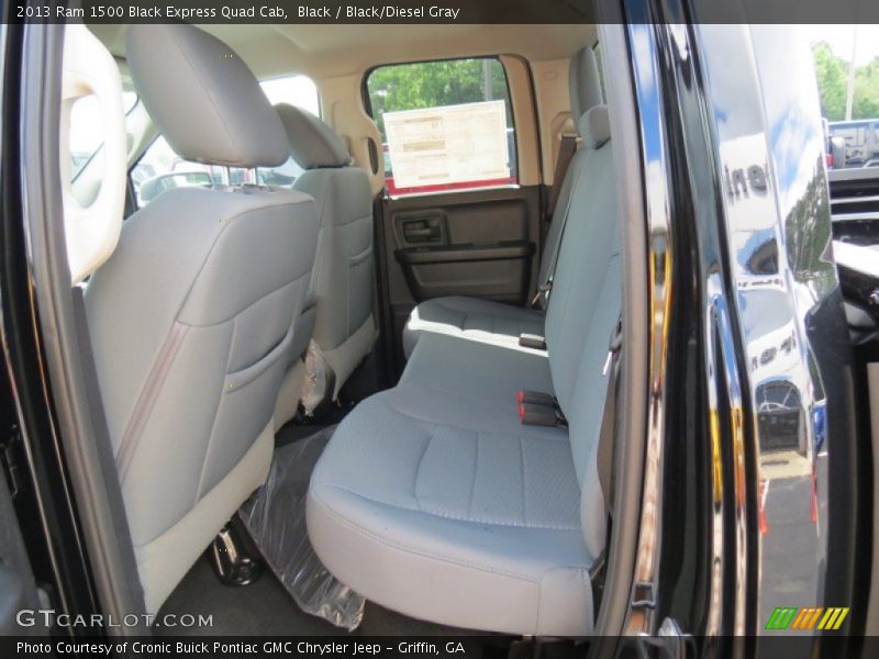 Rear Seat of 2013 1500 Black Express Quad Cab
