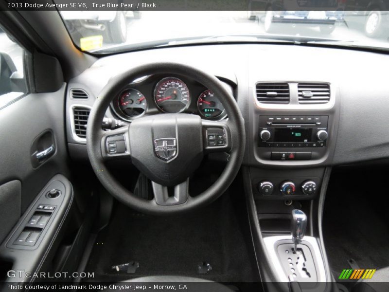 True Blue Pearl / Black 2013 Dodge Avenger SE V6