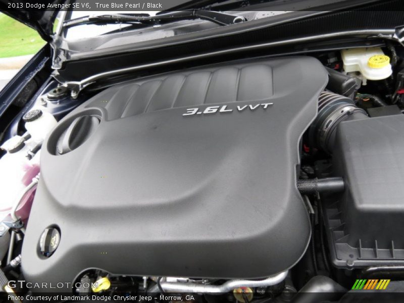 True Blue Pearl / Black 2013 Dodge Avenger SE V6