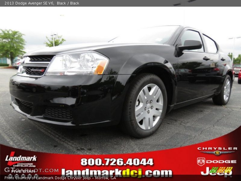 Black / Black 2013 Dodge Avenger SE V6